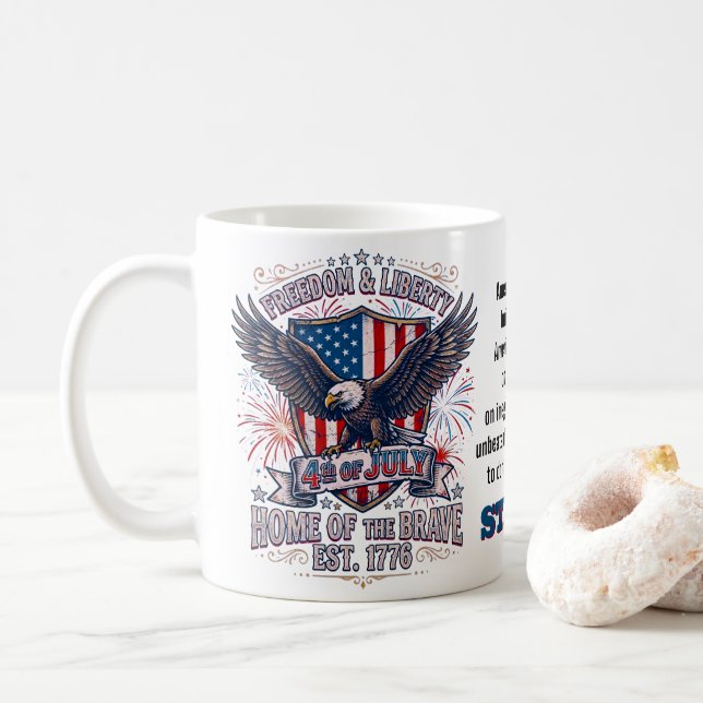 Taza De Café 4 de Julio  (Con donut)