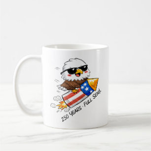 Taza De Café 4 de julio, 250 años águila en petardo
