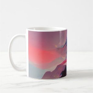 Taza De Café 4 de julio arte abstracto digital de la bandera de