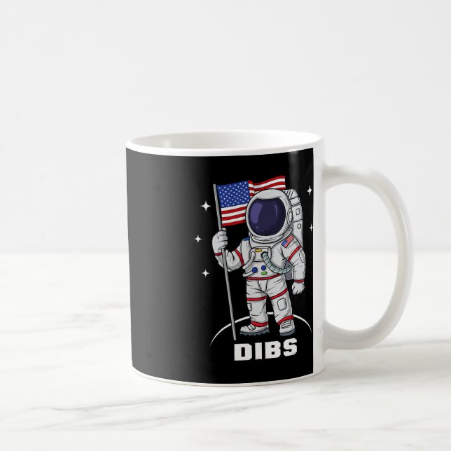 Taza De Café 4 De Julio Astronauta USA Bandera Estadounidense F (Derecha)