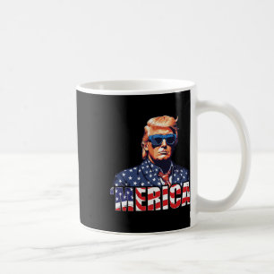 Taza De Café 4 De Julio Bandera Estadounidense Trump Vintage