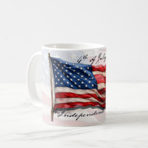 Taza De Café 4 de Julio – Celebra con la bandera de EE. UU.