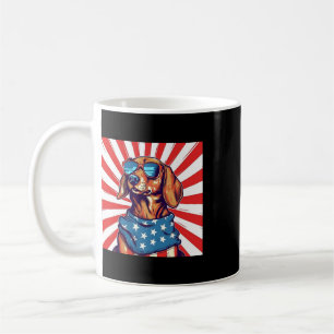 Taza De Café 4 De Julio Dachsund Divertido Perro Salchicha Ween