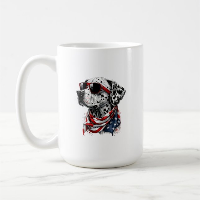 Taza De Café 4 De Julio Dalmatian Mug (Izquierda)