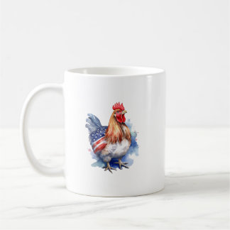 Taza De Café 4 de julio de Mug | Mug de pollo patriótico