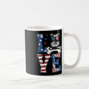 Taza De Café 4 De Julio Decor Amo Patriótico Schnauzer Dog Ee.U