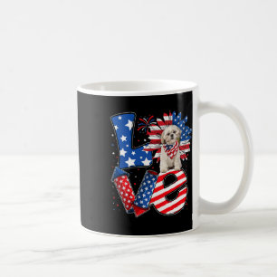 Taza De Café 4 De Julio Decor Patriótico Amor Shih Tzu Perro Ee
