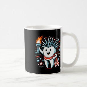Taza De Café 4 De Julio Dentista Dentista Mujeres Patrióticas D