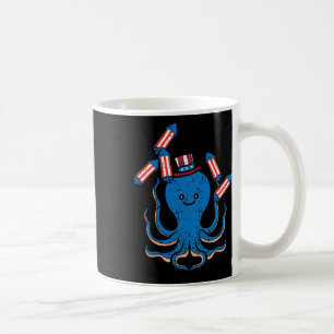 Taza De Café 4 De Julio Día De La Independencia Del Octopus Muj