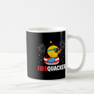 Taza De Café 4 De Julio El Pato Firequacker Patriótico Cuarto D