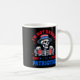 Taza De Café 4 De Julio Estadounidense Bebiendo No Estoy Borrac