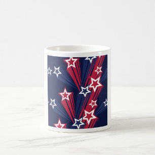 Taza De Café 4 de julio Estrellas patrióticas rojo blanco y azu