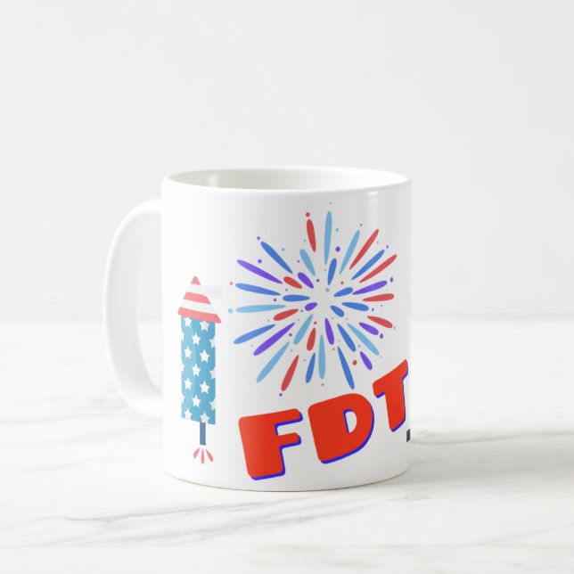 Taza De Café 4 de julio FDT Foxtrot Delta Tango (Anverso izquierdo)
