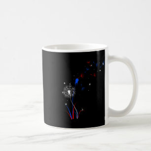 Taza De Café 4 De Julio, Flor Cuta Patriótica Estadounidense