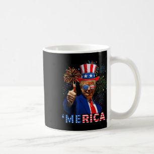 Taza De Café 4 De Julio Funny Fuegos artificiales De Trump Inde