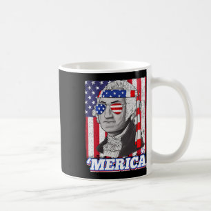 Taza De Café 4 De Julio George Washington Patriótico Merica Fla