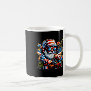 Taza De Café 4 De Julio Gnome Pescador Patriótico