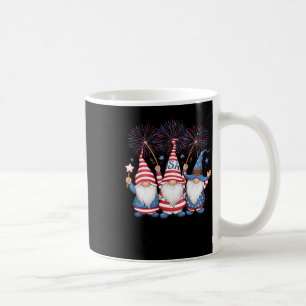 Taza De Café 4 De Julio Gnomes Estadounidenses Celebrando La In