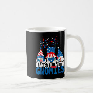Taza De Café 4 de julio Gnomos americanos celebrando