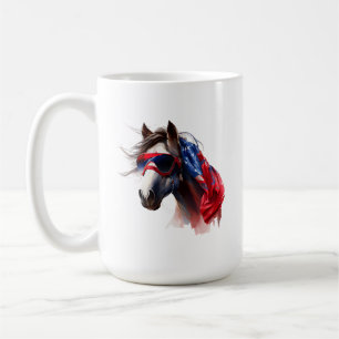 Taza De Café 4 De Julio Horse Mug