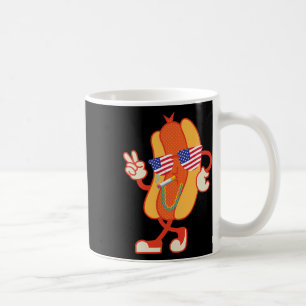 Taza De Café 4 De Julio Hotdog Funny 4 De Julio Patriótico