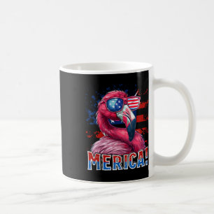 Taza De Café 4 De Julio Merica Flamingo Bandera Americana Niños