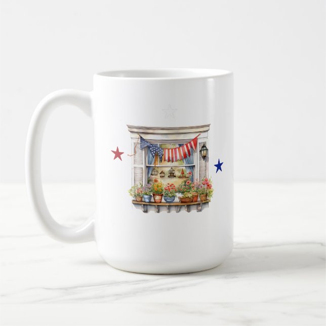 Taza De Café 4 De Julio Mug (Izquierda)