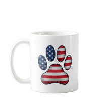 4 de julio Perro amante - Impresión de pata de la 