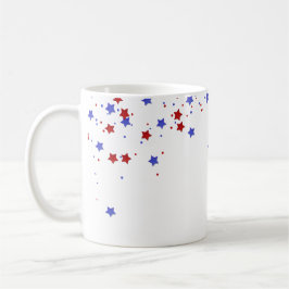 Taza De Café 4 de julio Relieve metalizado Globos Estrellas Est