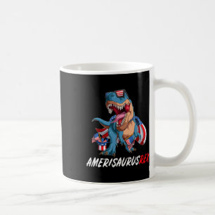 Taza De Café 4 de julio T Rex America Dinosaur Independence Day