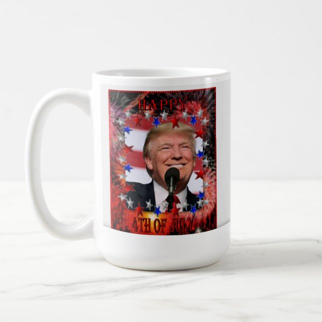 Taza De Café 4 de julio Trump (Izquierda)