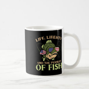 Taza De Café 4 de julio Vida Libertad Persecución Pescar Divert