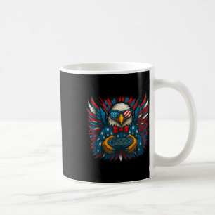 Taza De Café 4 De Julio Videojuego Bald Eagle Bandera Americana