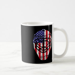 Taza De Café 4 de julio Vintage Hockey Goalie Máscara American 