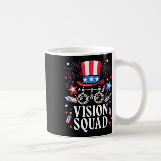 Taza De Café 4 De Julio Visión Squad Optometría Optoma Optometr (Derecha)