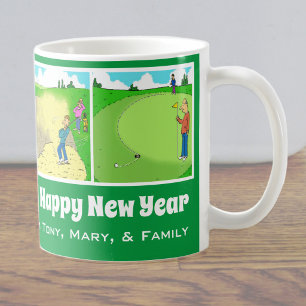 Taza De Café 4 dibujos animados con temática de golf para perso
