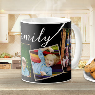 Taza De Café 4 Fotos Collage de Fotos Personalizado Temático Fa
