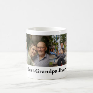 Taza De Café 4 Mejor Abuelo de Collage de fotos