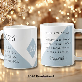Taza De Café 4. Resolución de Año Nuevo para el año 2026 de Cam