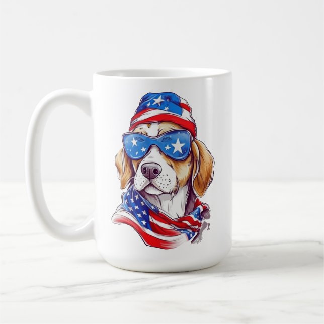 Taza De Café 4th Of July Dog Sublimation-66361 (Izquierda)