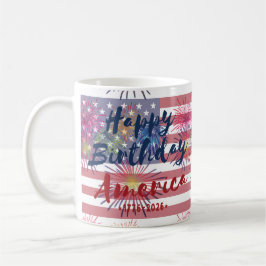 Taza De Café 4th of July Happy Birthday America USA 250th