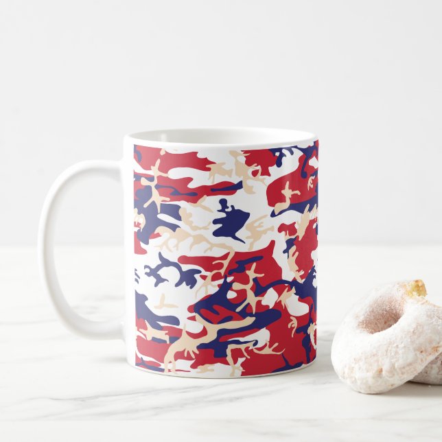 Taza De Café 4th of July, Independence day, Camouflage Beige (Con donut)
