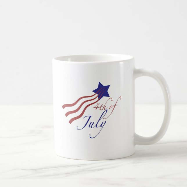 Taza De Café 4to de las barras y estrellas de julio (Derecha)