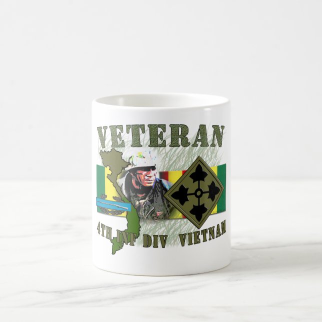 Taza De Café 4to Inf Div-Vietnam (w/CIB) (Centro)
