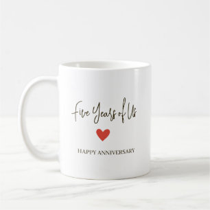 Taza De Café 5º Aniversario – Cinco Años de Nosotros