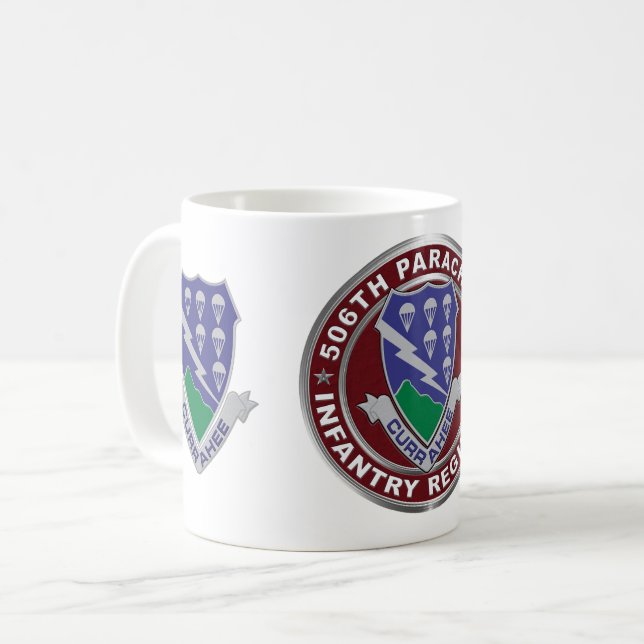 Taza De Café 506º Regimiento de Infantería de Paracaídas (PIR) (Anverso izquierdo)