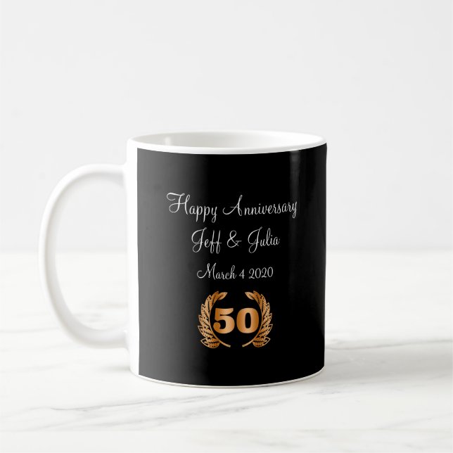 Taza De Café 50.ª conmemoración del aniversario del Boda (Izquierda)