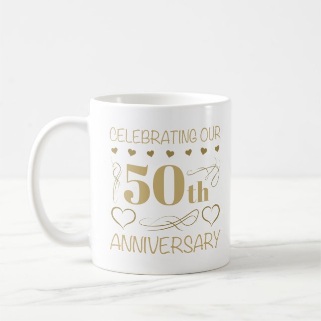 Taza De Café 50.º Aniversario Boda (Izquierda)