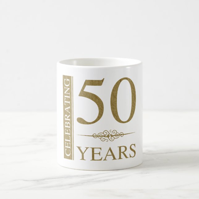 Taza De Café 50.º Aniversario Boda (Centro)