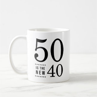 Taza De Café 50.º cumpleaños Black 50 es el nuevo 40